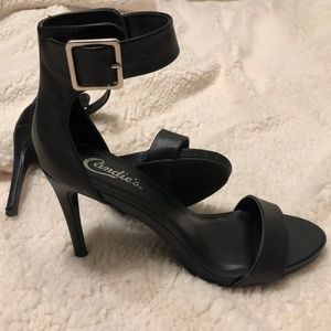 Candie's Strappy Black Pumps